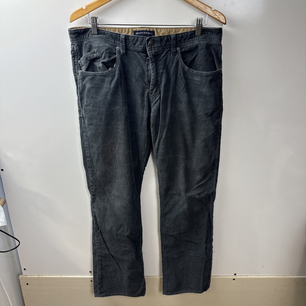 Banana Republic Men's 5-Pocket Corduroy Jeans 34x32 Black Preppy Classic Casual
